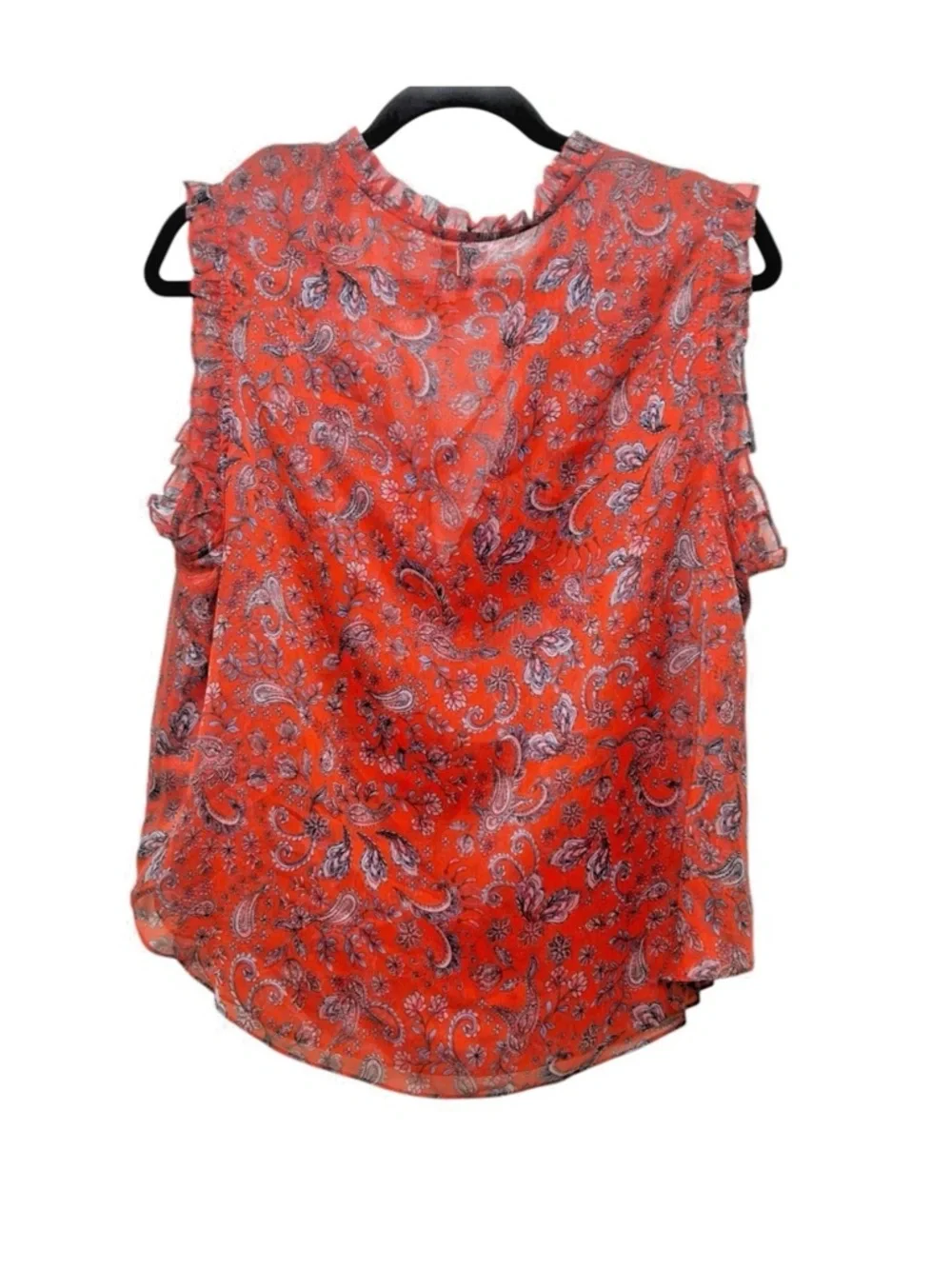 Misa Los Angeles Abril Blouse Top Sleeveless Aranciata Paisley Women's Size L - Picture 3 of 5
